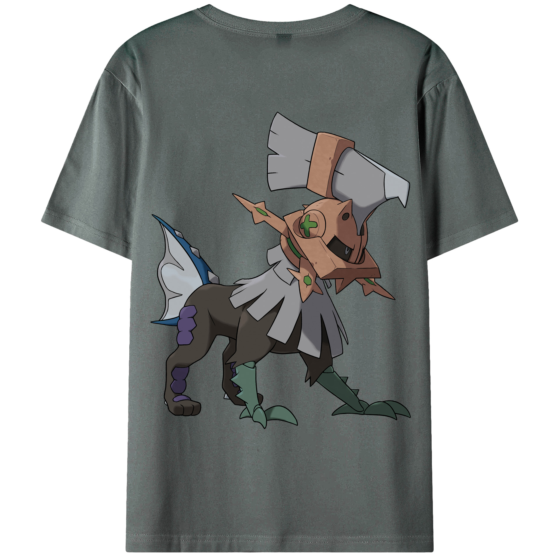 （画像用） ポケットモンスター Pokémon 綿100％ メンズ半袖Tシャツ（バックプリント） 通気性